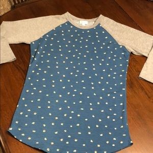 NWOT lularoe randy raglan tee size xs